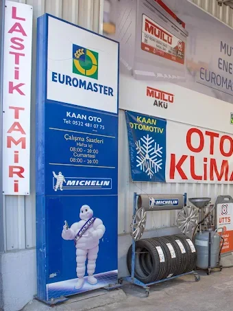 Euromaster, Michelin, Mutlu Akü ve oto klima hizmetleri — Kaan Oto Fethiye girişi