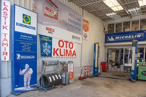 Euromaster, Michelin, Mutlu Akü ve oto klima hizmetleri — Kaan Oto Fethiye girişi